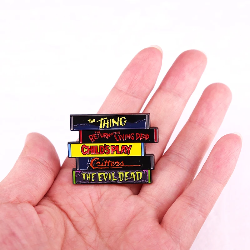 Horror Movie Tape Badge Enamel Pin Brooch Jewelry Backpack Decorate Gift for Film Buffs Cult - view 4