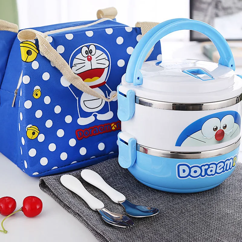 Miniso Hello Kitty Lunch Box Cartoon Cute Bilayer Three Layers Office Student Heat Preservation Single Layer Lunch Box Girl Gift