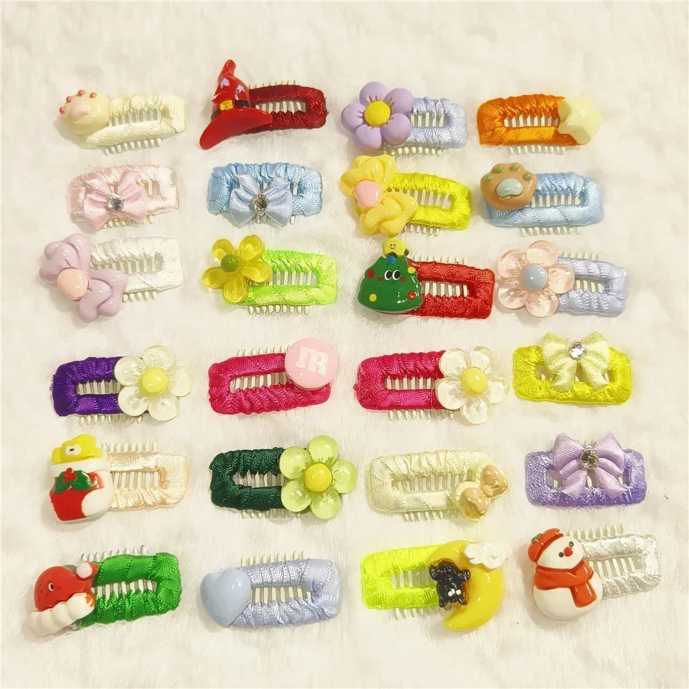 Fashion Multiple Styles of Hair Clips for Dog Cat Hair Accessories Combs Durable BB Clips Handmake Hairpin Pet Supplies