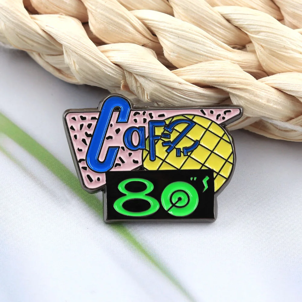 80s Café Style Brooches Back To The Future Part Ii Themed Badges Clothing Bags And Accessories Collectible Gifts For Fans