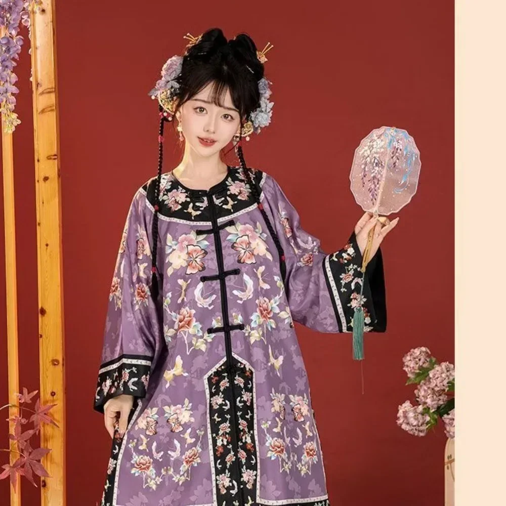 Traditional Chinese Clothing Women Clothes Ethnic Style Vintage Qipao Top Horse Face Skirt 2 Piece Set Cosplay Hanfu Suit Dress - Image 5