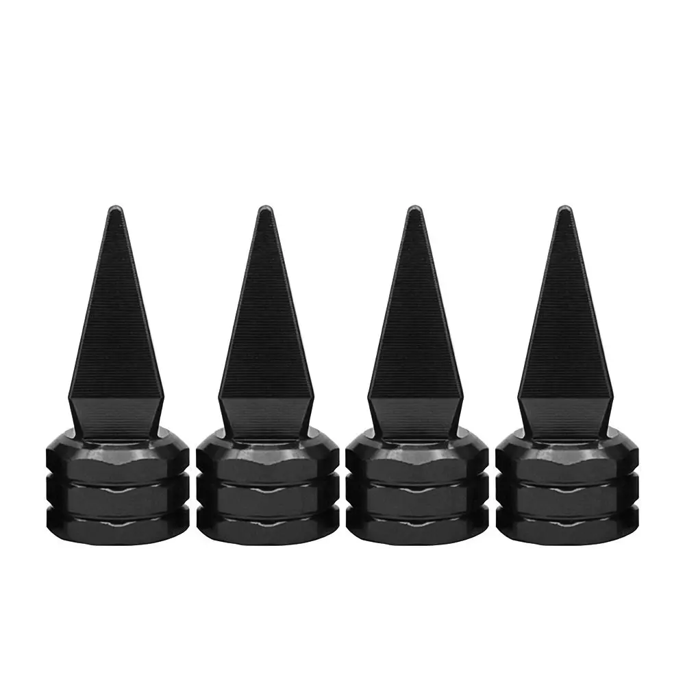 4pcs Personalized Car Modification Sharp Pointed Valve Universal 10 Colors Automobiles Car Tire Valve Cap Aluminium Alloy