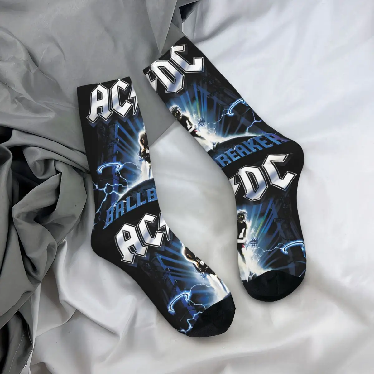 Happy Funny Music And Rock calzini da uomo Retro Harajuku A-AC DC Hip Hop novità Seamless Crew Crazy Sock Gift stampato