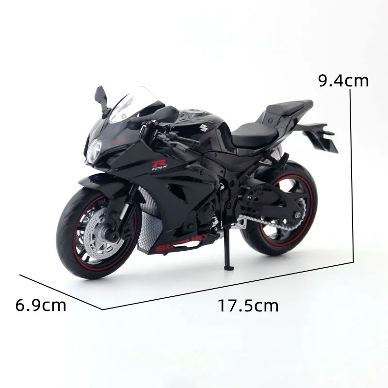 Gsxr 600 Modified Suzuki GSX-250R Motorcycle 1:24 Scale Diecast Model Black Metal  Collectible TV-O-24