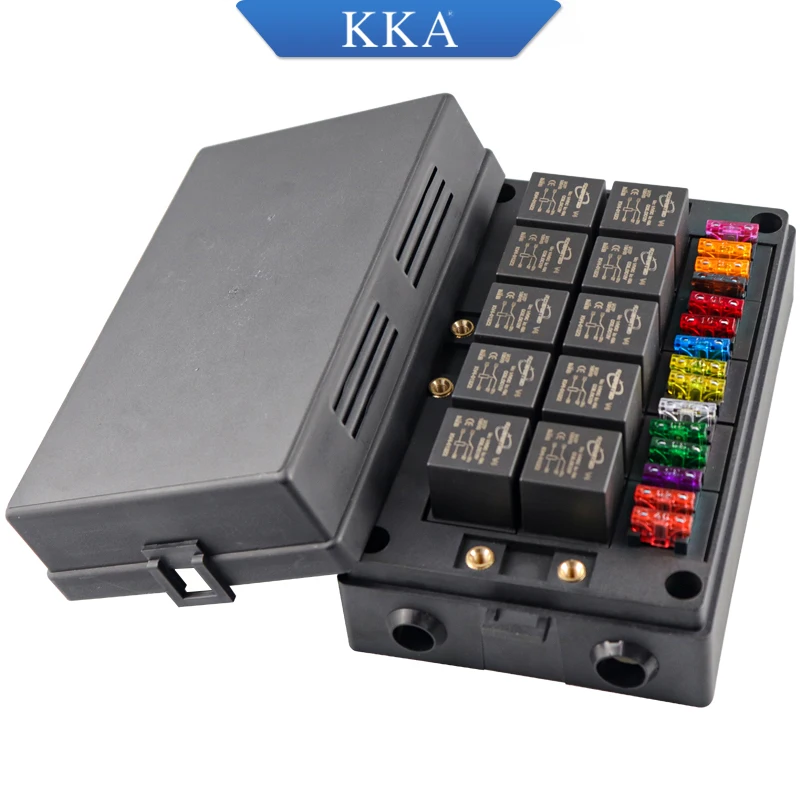 KKA-FB-10R15F Automotive Relay Fuse Box For Auto Electric System, DIY Car Fuse Box, Module Control Box