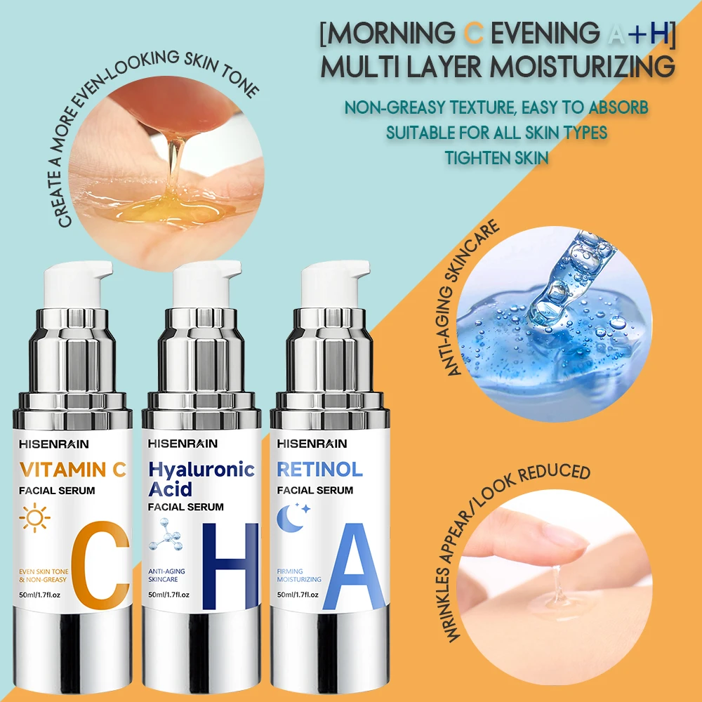 スヤルン AM PM ヒアルロン酸セラム（レチノール＆ヌーンVC配合）3in1 ブライトニング＆アンチエイジング デイリースキンケアトリートメント（顔用）