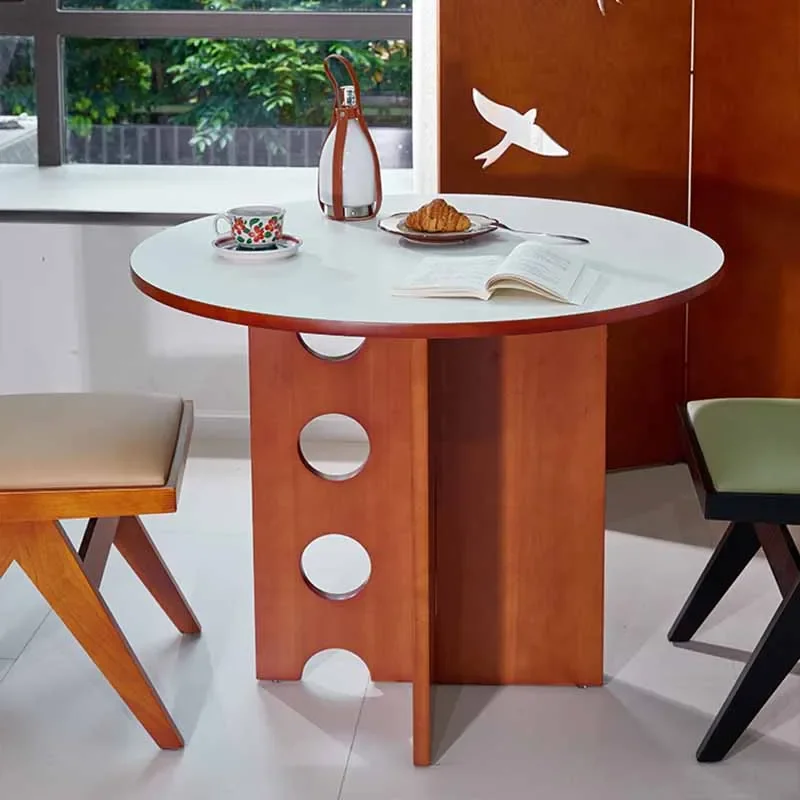 

Aesthetic Luxury Dining Table Kitchen Round Floor Nordic Center Dining Table Room Restaurant Trendy Muebles Unique Furniture