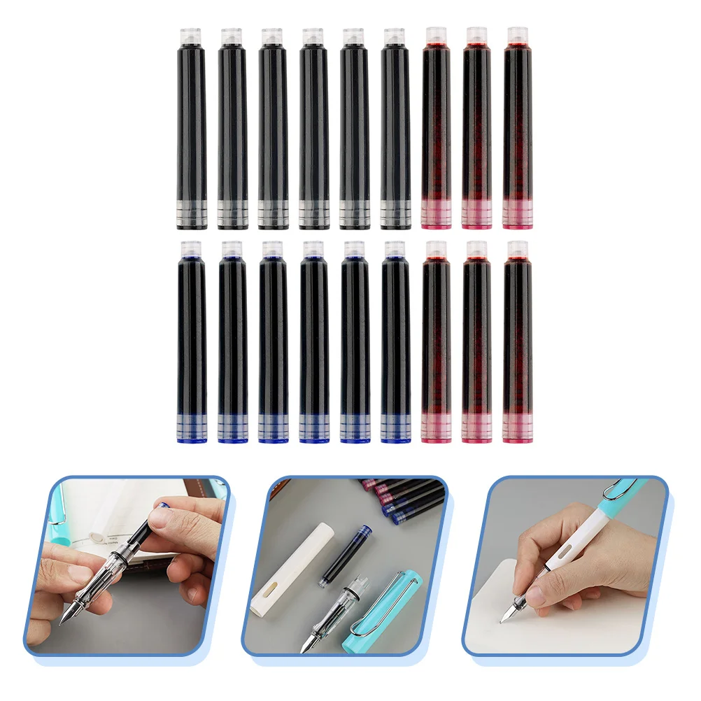 

150pcs Fountain Pen Ink Sacs 3 Colors Universal Fit Plastic Sealing Design Easy Use School Office Supplies Students Stationery