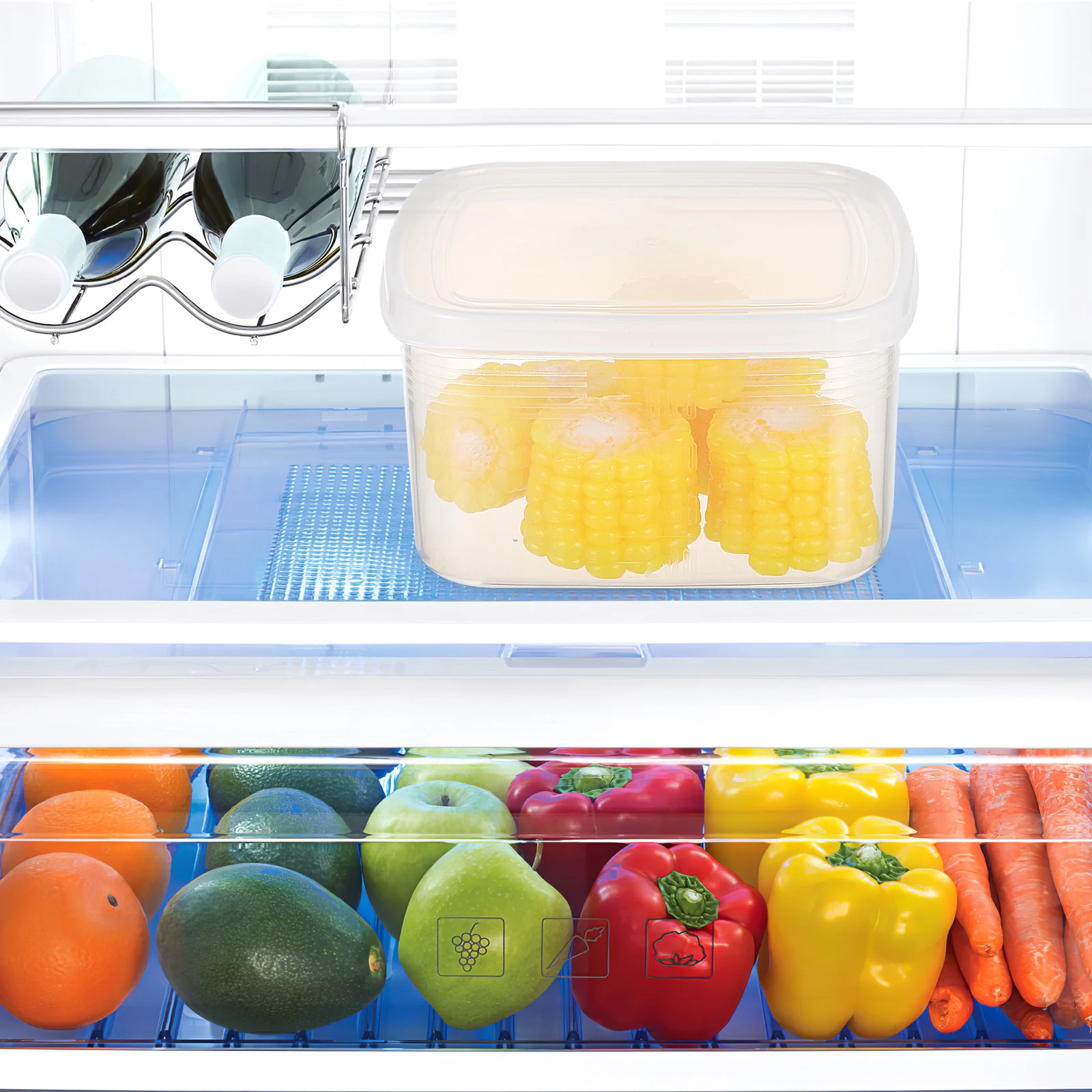 

8Pcs Clear Food Storage Box Fresh-Keeping Organizer Premium Pp Material Transparent Containers for Meats Vegetables