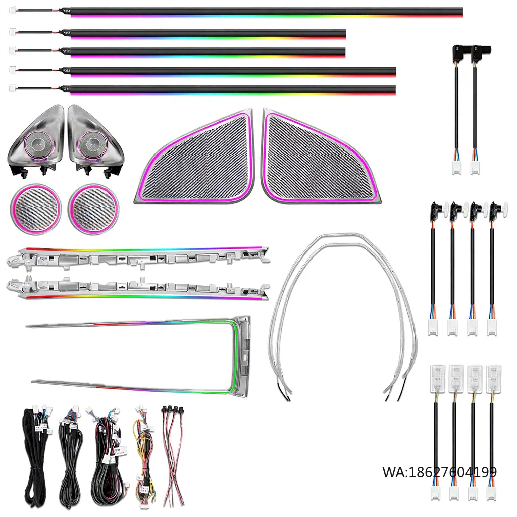 

Динамическая 64-цветная атмосферная подсветка для Model Y 2024: светодиодное освещение салона, накладки на динамики, аксессуары для модернизации