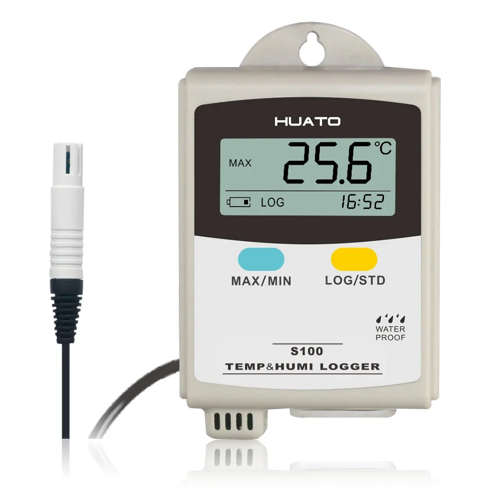 2026 HUATO Self Made High Capacity Fast Response Temperature and Humidity Recorder for Cold Storage S100 Series