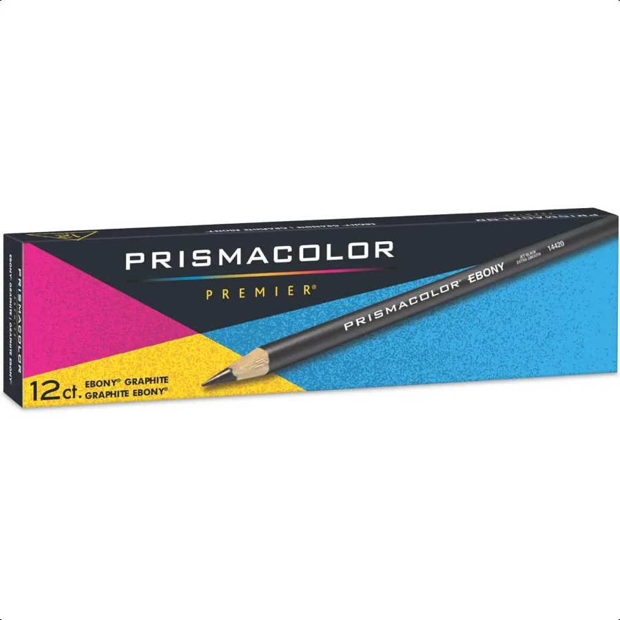 

Ebony Graphite Drawing Pencils Black Adult Coloring Box Of 12