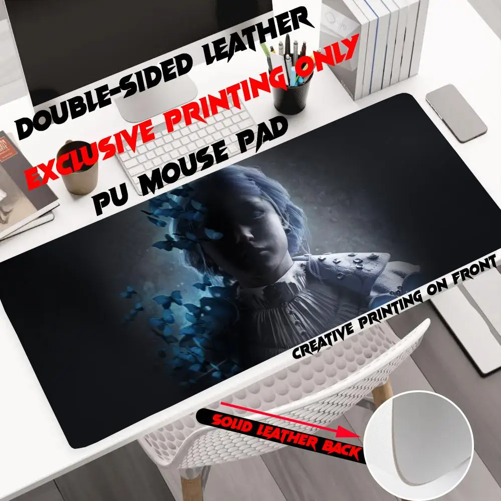

Mouse Pad Large Size Office Desk Protector Mat PU Leather Waterproof Fighting electronic video game Lies of P Mouse Pad Desktop