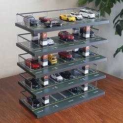 1/64 Scale Diorama Car Parking Lot Display Case Scenery Realistic 5 Tiers Diecast Vehicle Model Display Case Home Decor