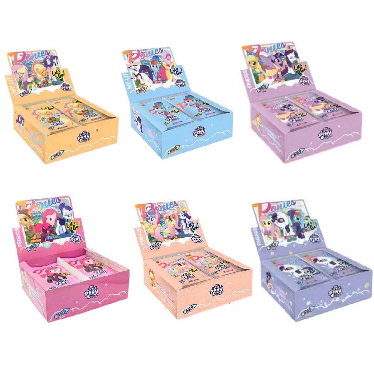 KAYOU My Little Pony Ponies Let's Go Sammelkarten-Displaybox-Set mit mehrfarbigen Pony-Kunstpäckchen für Fans