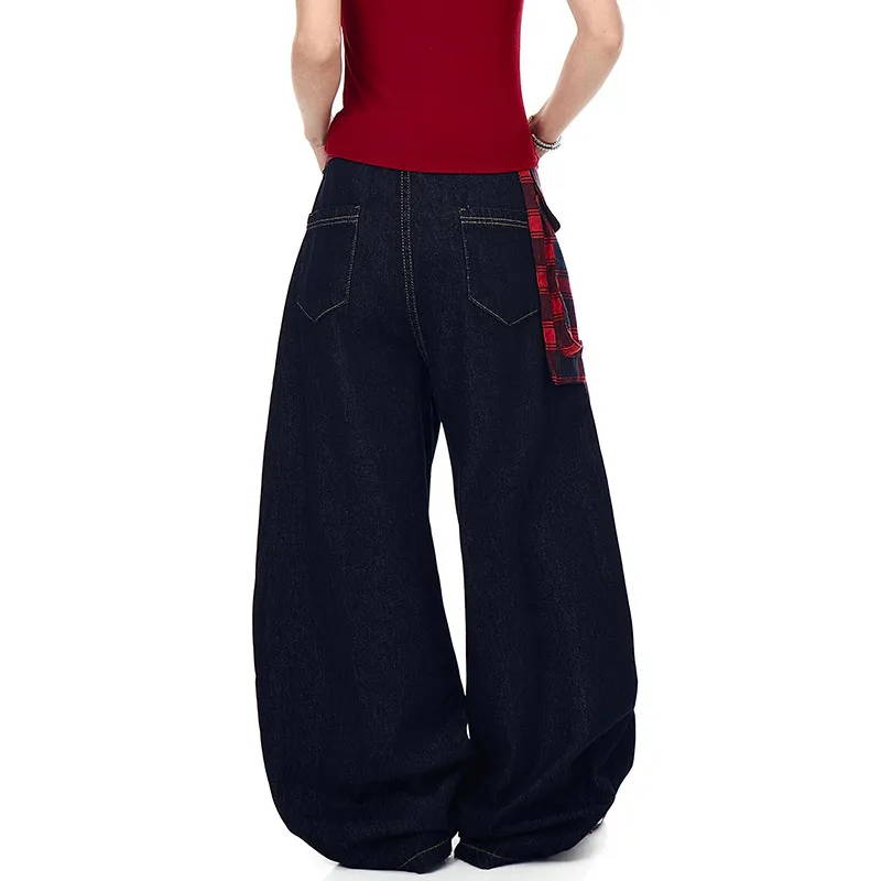 Vrouwen Vintage Blauwe Y2k Jeans Hip Pop Harajuku Wijde Pijpen Denim Broek Amerikaanse Retro Streetwear 2000s 90s Baggy Broek Kleding