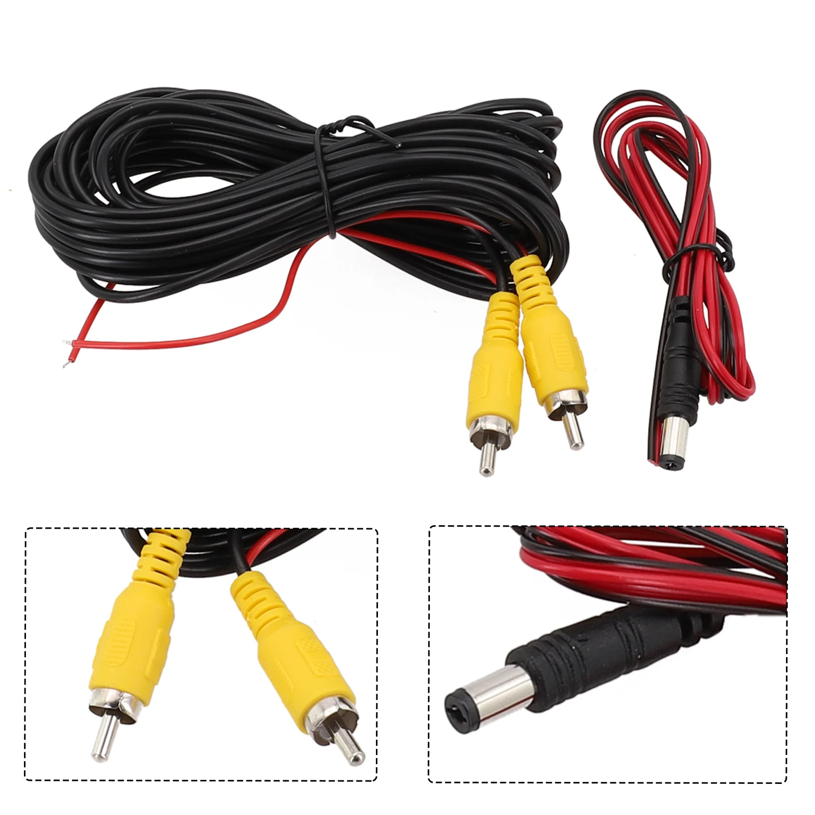 1X Car Video Extension Cable For Rear View Backup Camera & Detection Wire Brand New Environmental Friendly PVC For Car DVD