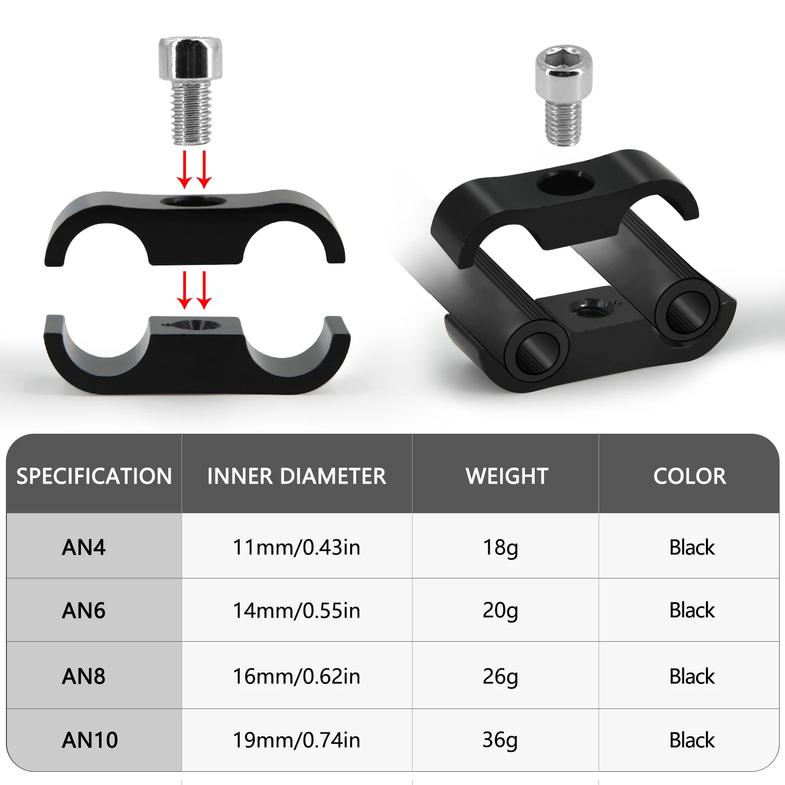 Black AN4 AN6 AN8 A…