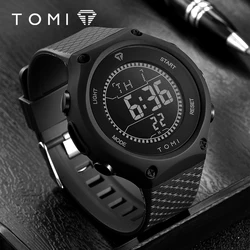 TOMI Men's Minimalist Technology Sports Watch Digital Children's Watch Large Dial Student Electronic Watch