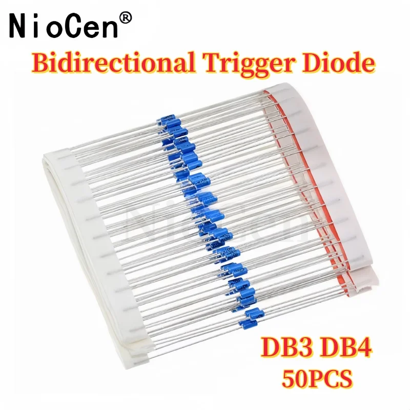 （50pcs）DB3 DB4 bidirectional trigger diode with new row and direct insertion blue trigger tube DO-35