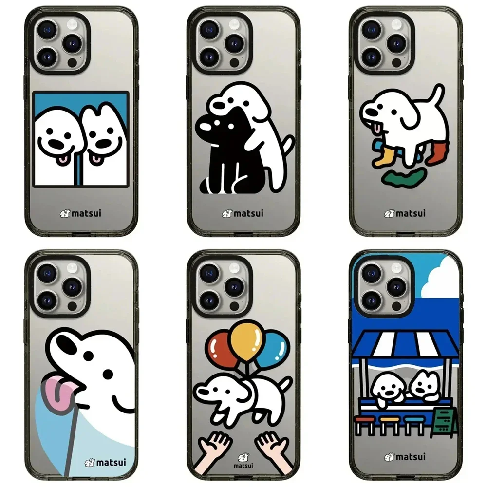 

2.5 Acrylic Cartoon Dog Friend Pattern iPhone 12 13 14 15 Pro Max Protective Case