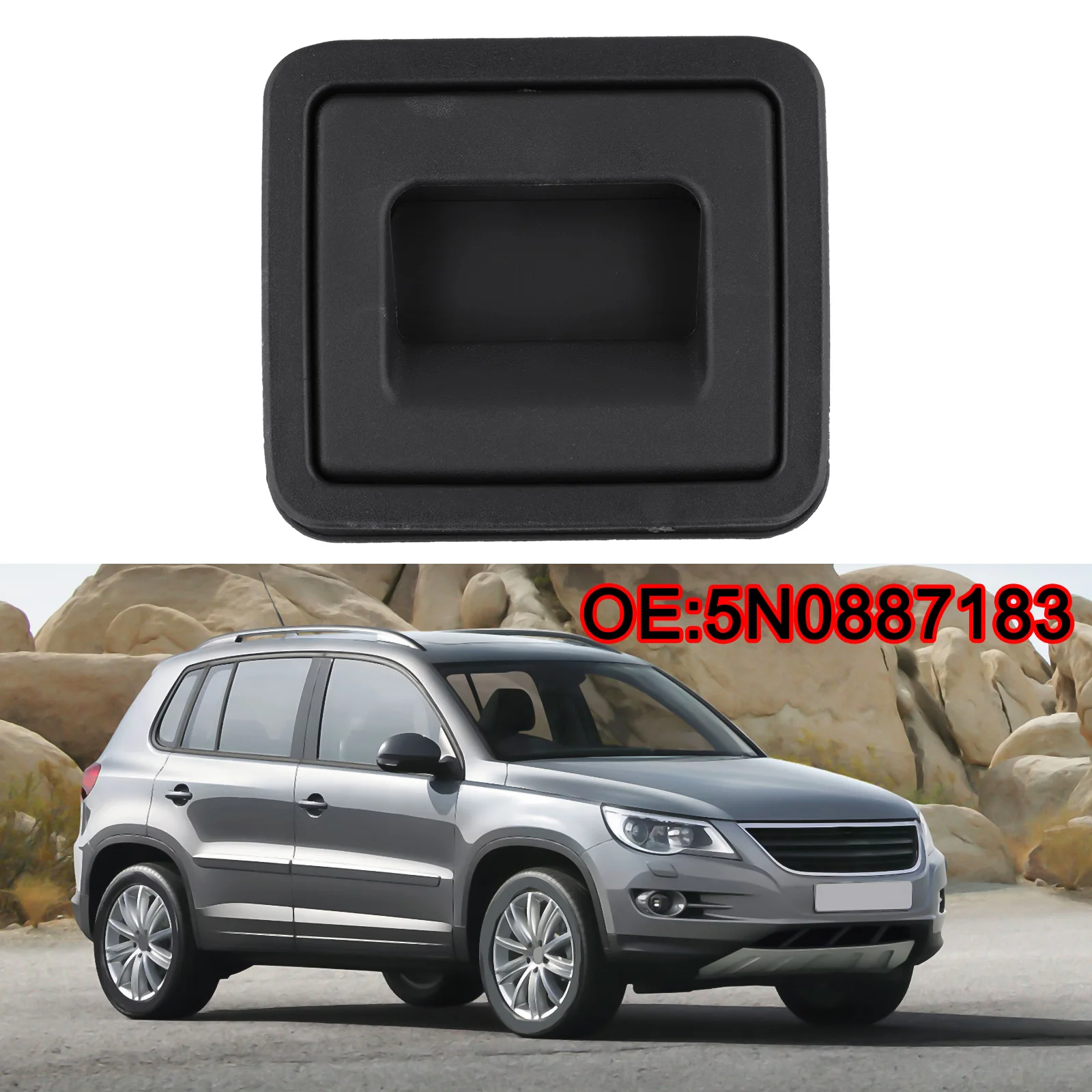 For Golf 2007-2019 Trunk Carpet Handle Trunk Accessory Car Interior Upgrade Lid Part Good Quality Materials Material ABS