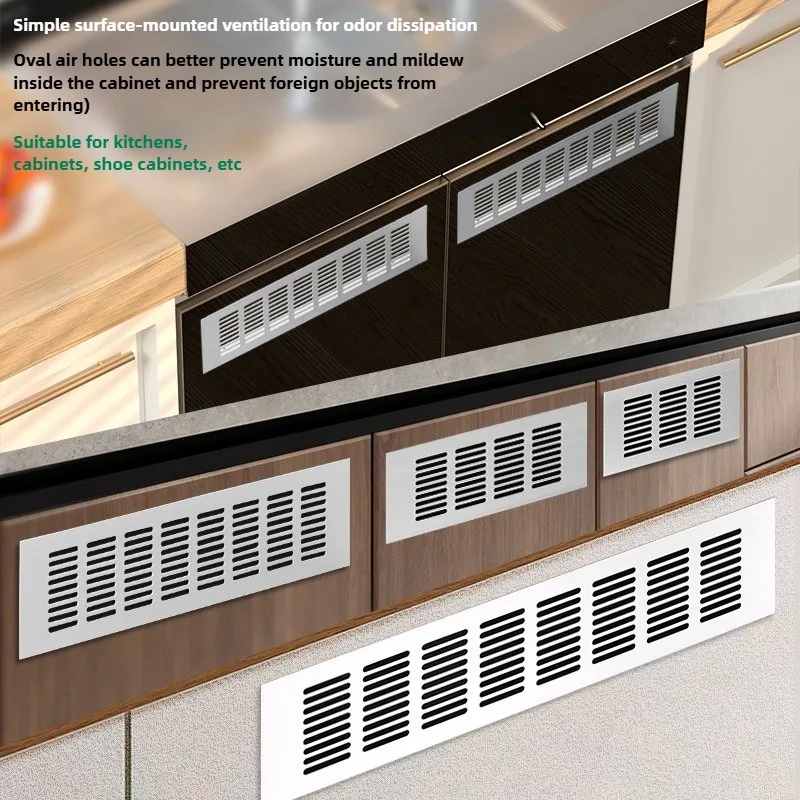 Maosu 1 Pcs Width 300mm Ventilation Grills Aluminum Alloy Breathable Mesh Length 300-500mm Cabinet Air Vent Mesh Hole Cover Hard