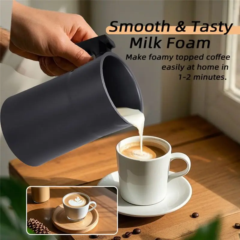 B51CNEW! Full-Automatic Milk Frother Milk Frother 4 In 1 Electric Steamer Frother Foam Maker For Coffee Cappuccino Latte