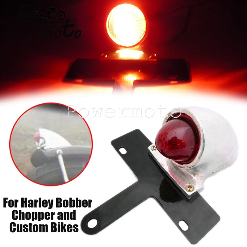 

Motorcycle LED Taillight W/ Number Plate Holder Rear Brake Stop Lamp For Harley Chopper Bobber Honda Yamaha kawasaki Suzuki BMW