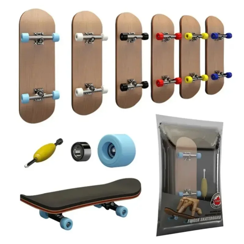 Puzzle Toy Finger Skateboard Maple Wood Fingerboard Hobbies Novelty  For Boy Mini Funny Cute Skate Gift Anti Stress Sensory Toys