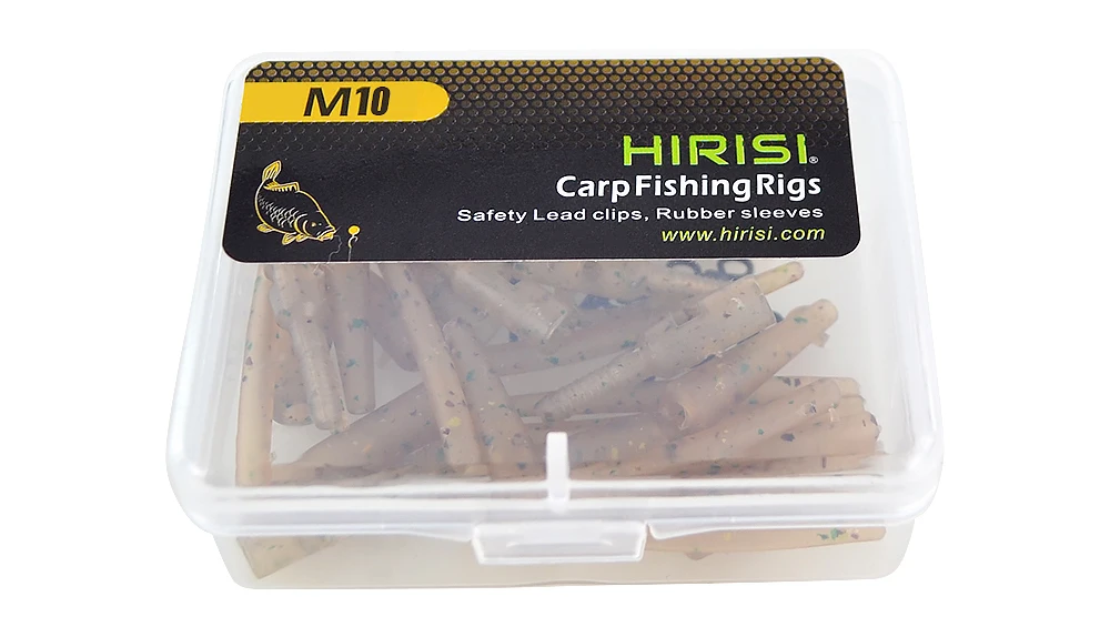 Hirisi 40 Stück Karpfenangeln Zubehör Sicherheitsblei Clips Schwanz Gummikegel Anti Tangle Sleeve Quick Change Wirbel Rig M10 – Detail 6