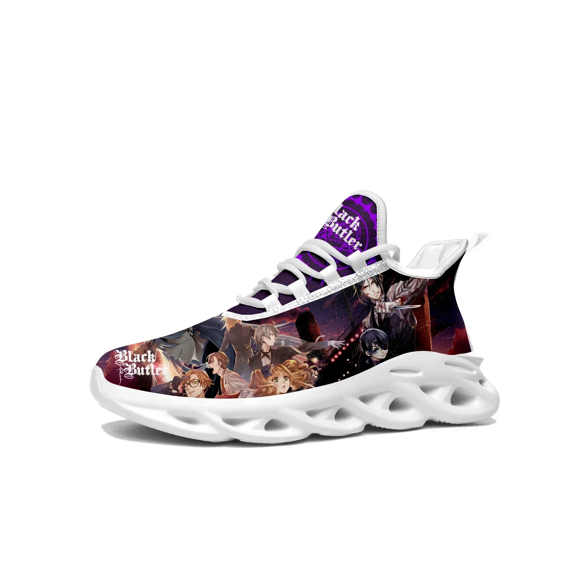 

Black Butler Flats Sneakers Mens Womens Teenager Sports Running Shoes High Quality Japanese Cartoon Custom Lace Up Mesh Footwear