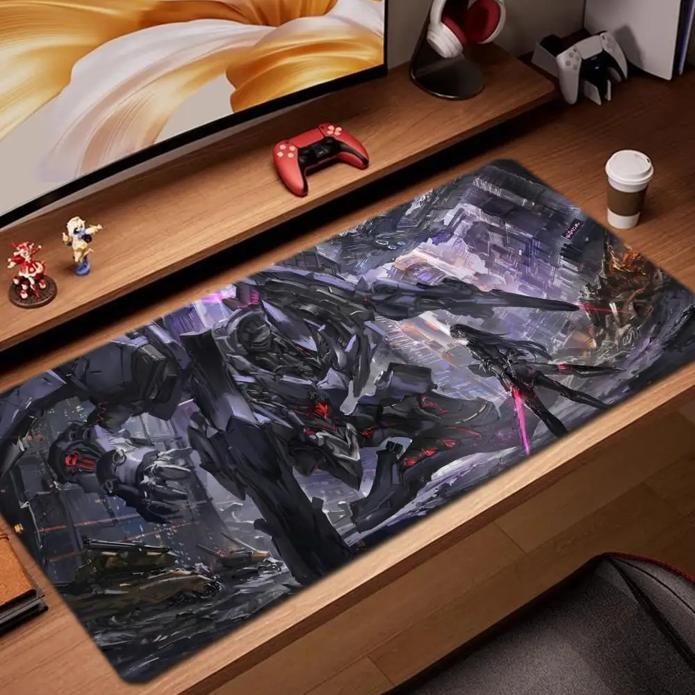 

anime robot wallpaper Mouse Pad Game Accessories keyboard pad XXL large locking edge 900X400 mm table mat Gaming mousepad