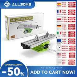 ALLSOME Mini fresatrice di precisione tavolo da lavoro multifunzione morsa da trapano tavolo da lavoro tavola a scorrimento incrociato