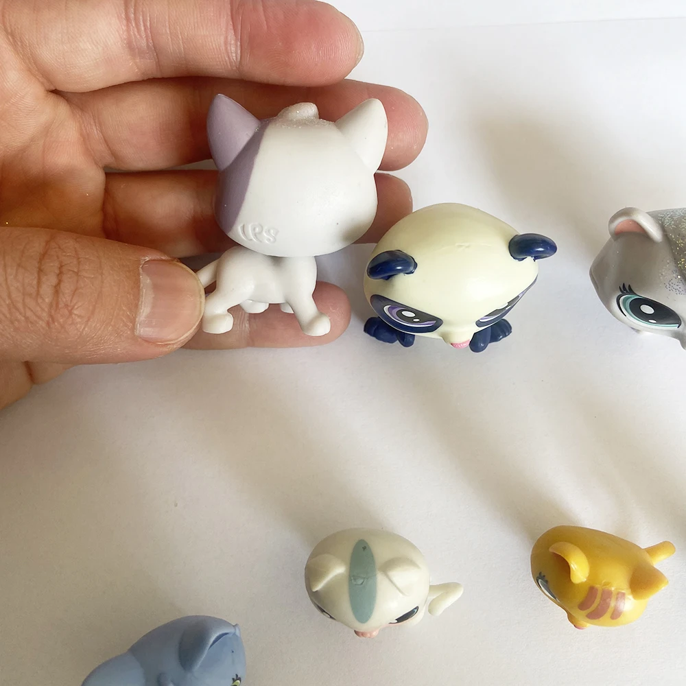 10 pièces/ensemble lâche vieille animalerie jouets chat chiot chaton Figure Mini jouet figurines classique petits animaux de compagnie jouets