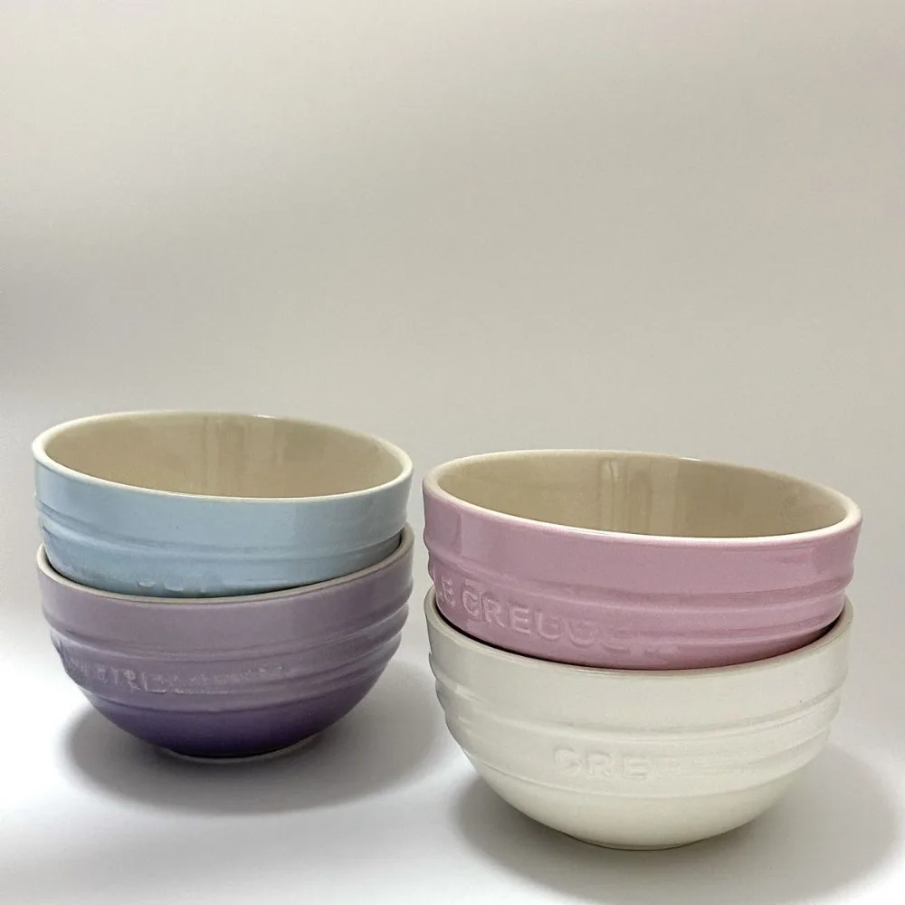 Gradient Ceramic Rice Bowl Household Creative Dessert Pudding Baking Bowl Noodle Soup Bowl Kitchen 12cm Tableware