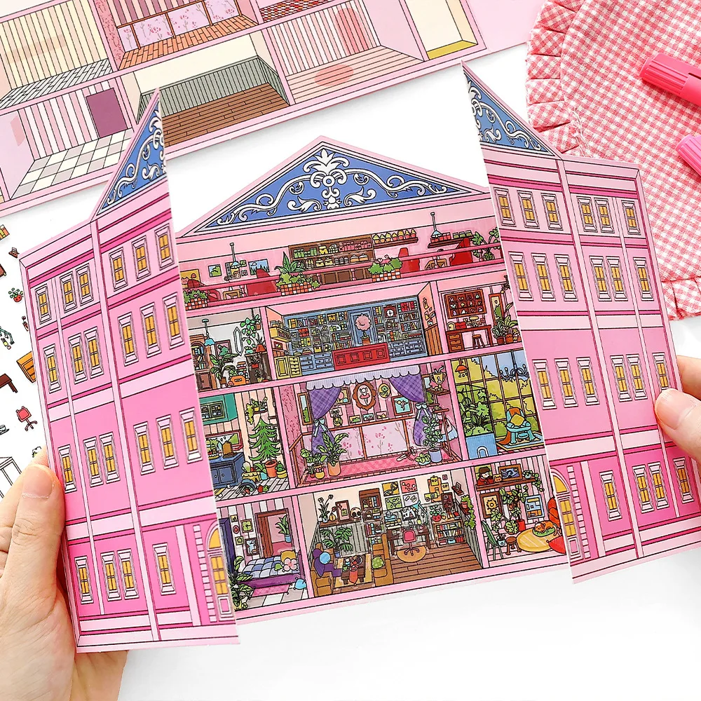 

Card Lover 4 шт. [Серрия 20,0 открываются для бизнеса сегодня] Креативные материалы для коллажей для антикварных тематических палаток-головоломки ПЭТ-набор