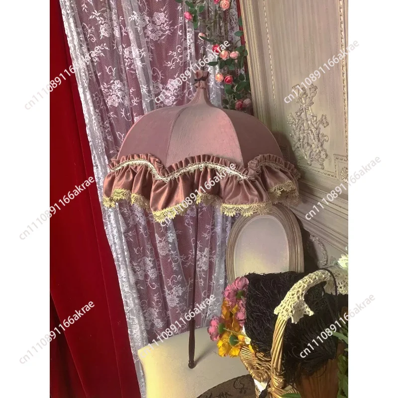 Umbrella handmade imitation antique vintag lolita lo flower wedding photography small ocean umbrella