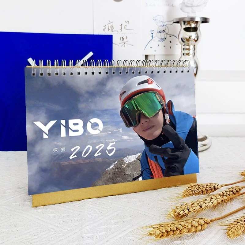 Wang Yibo Desk Calendar 2026, Double-sided, Motorcycle Exploration, Office Notes, Desktop Customization, Commemorative Gift