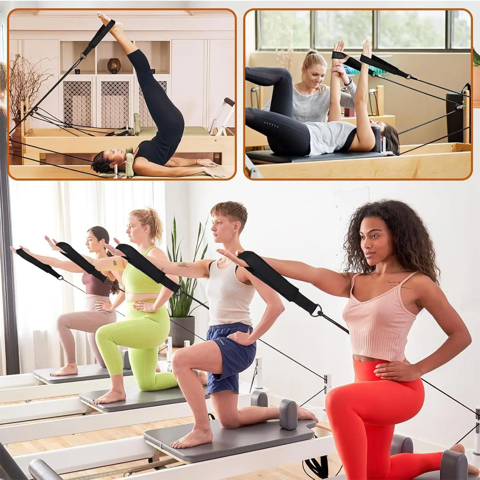 Pilates Reformer Straps D-Ring Fitness Supplies Pilates D-Ring Straps For Women Men Athletes Beginners Fitness Enthusiasts Busy