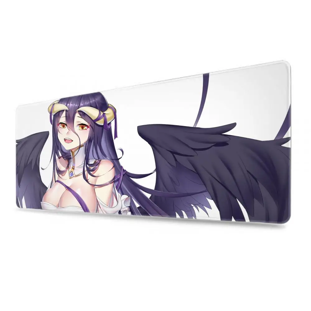 Albedo Large Mouse Pad Anime Overlord Pc Gamer Cabinet Keyboard Mausepad Computer Gaming Accessories Table Rug Desk Mat Mousepad