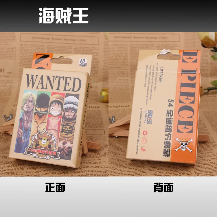 54 Sheet Different Patterns One Piece Dragon Ball Playing Cards Anime Game Cartoon Peripheral Card Photos Toys Fans Gifts