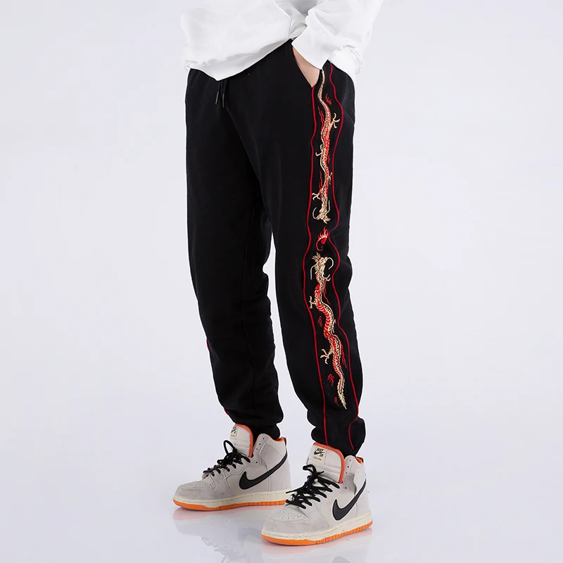 

Chinese Style Embroidery Printed Sweatpants Men's Autumn Fashion High-End Loose-Fitting Casual Ankle-Banded Sports Trendy Pants