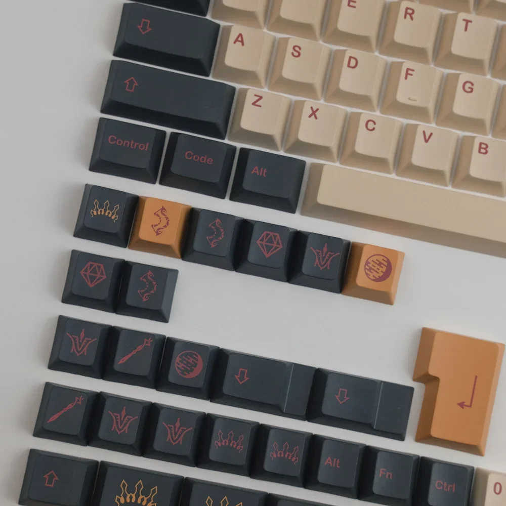 142 Keys/set GMK Ishtar Keycaps PBT Dye Sublimation Key Caps Cherry Profile Keycap With ISO Enter 7U Spacebar For HHKB ANNE