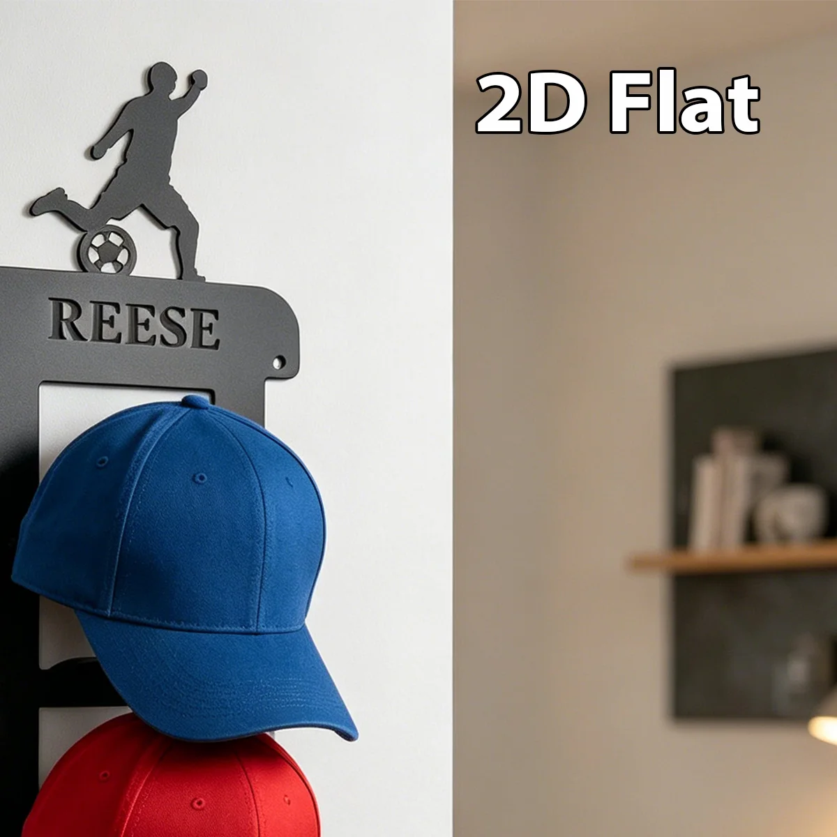 Custom Name Metal Hat Rack Space Saving Baseball Hat Hanger Perfect DIY Idea Perfect DIY Idea view 4