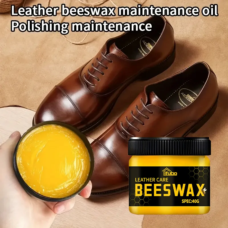 IFUBO Leather Care Beeswax Natural Maintenance Oil Conditions & Protects for Shoes Sofas Bags Car Seats - All Leather