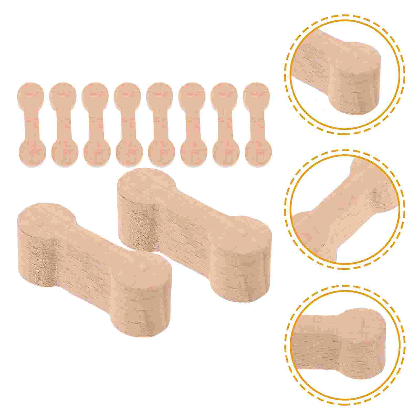 10 Pcs Train Track Accessories DIY Connector Simple Playing Model Wooden Adaptors Buckle Child