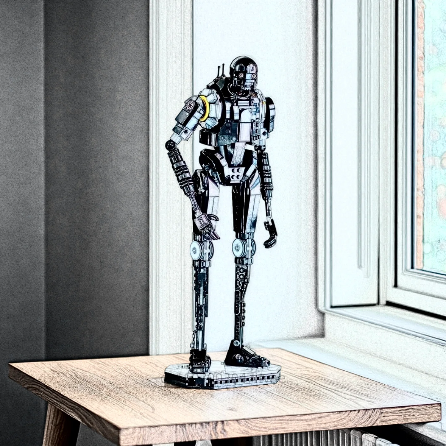 

800 + шт. 2025 новый робот безопасности строительные блоки кирпичи сборка игрушки для детей мальчик рождественские подарки