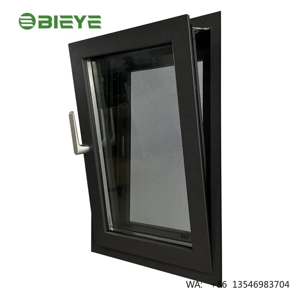 Aluminum Glass Window Frame Double Glass Aluminium Alloy Casement Inward Opening and Inward Tilting Window
