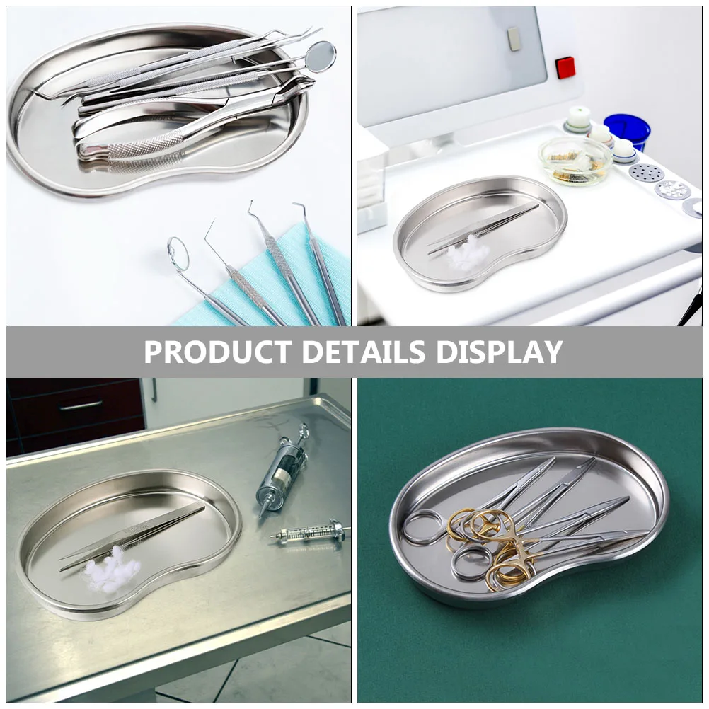

2 Pcs Medical Curved Disc Instruments Tooth Extraction Tool Dental Tray Dentist Pulley Stainless Steel Beauty Salon
